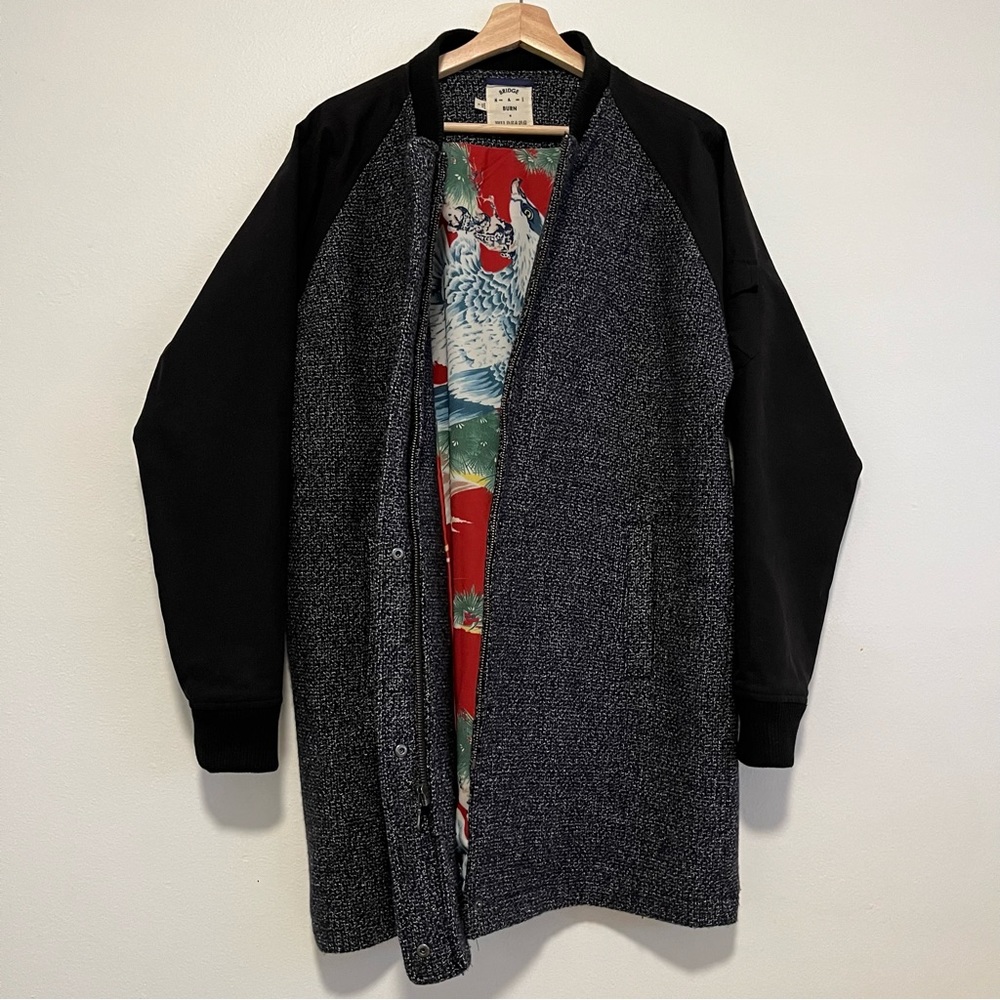 Bridge and Burn x Wildfang Wool Blend Coat, Kimono Style Lining, Women’s Large
